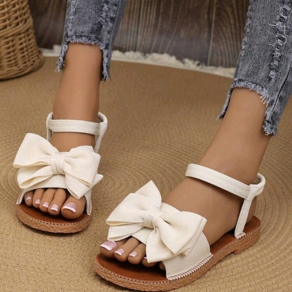 Women's Casual Wedge Heel Sandals, Sports Flat Butterfly Flower Soft Wear-Resist - Picture 2 of 7